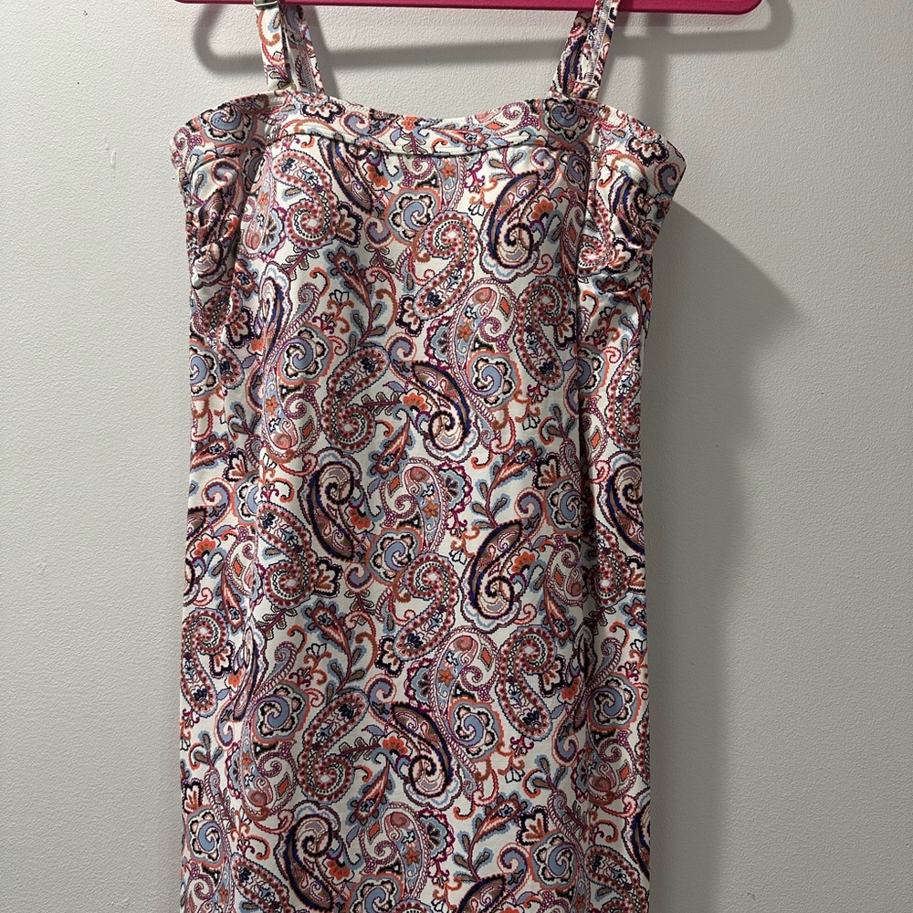 Lands' End Paisley Mini Dress/Swim Cover Up